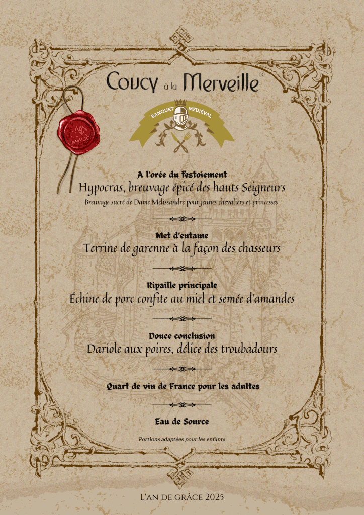 Menu Banquet Coucy à la Merveille® - 2025